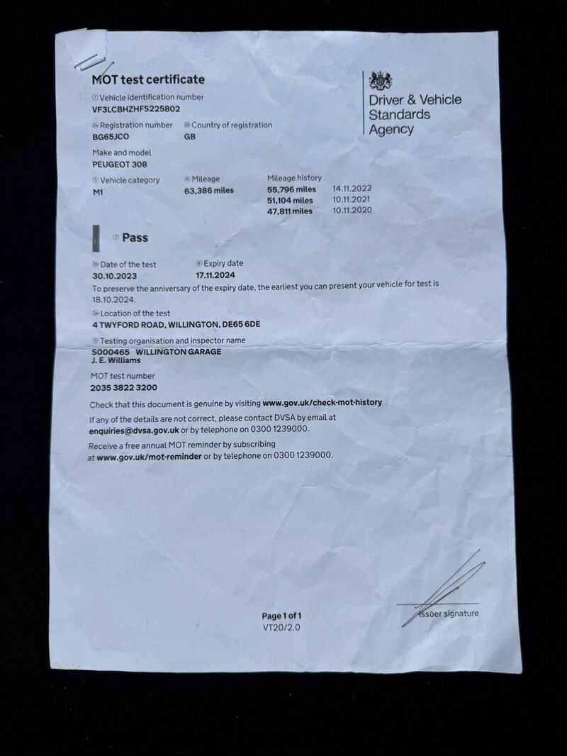 PEUGEOT 308 1.6 BlueHDi Allure Euro 6 (s/s) 5dr 2015