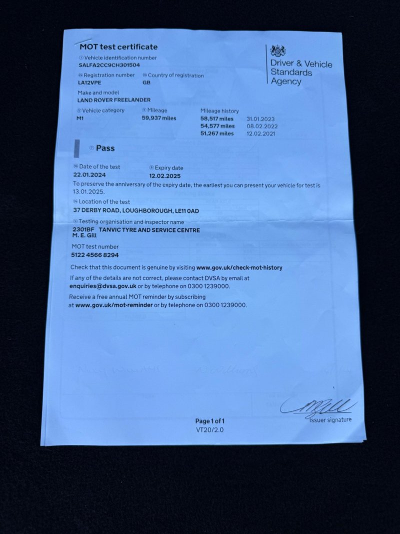 LAND ROVER FREELANDER 2 2.2 TD4 S 4WD Euro 5 (s/s) 5dr 2012