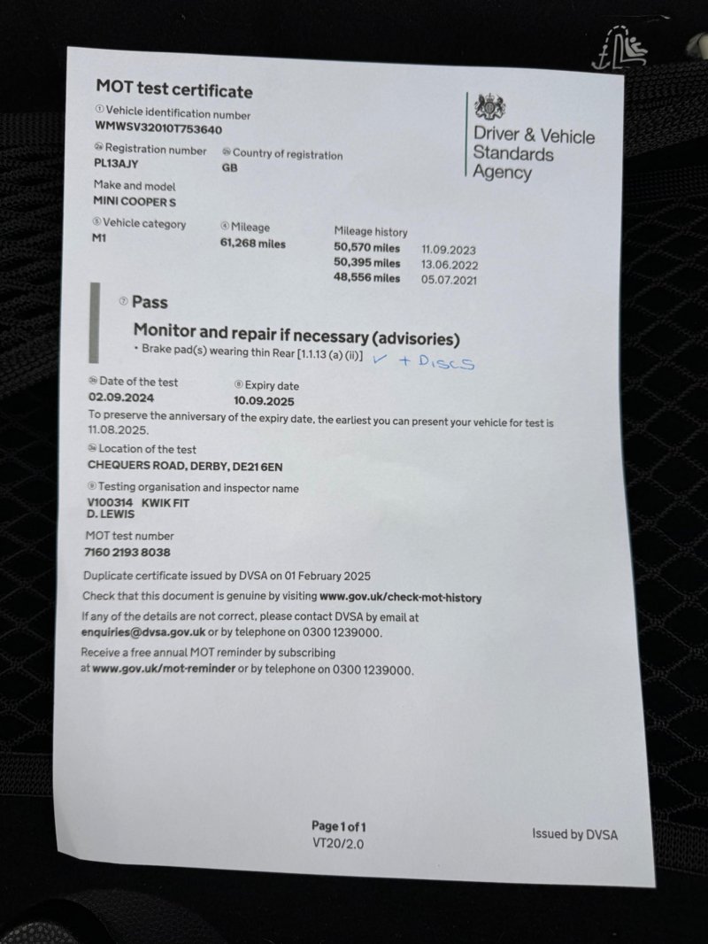MINI HATCH 1.6 Cooper S Euro 5 (s/s) 3dr 2013