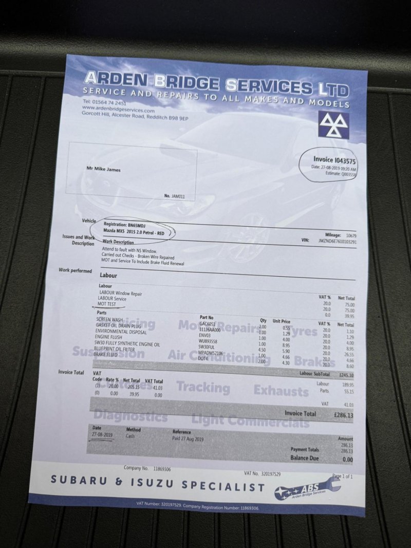 MAZDA MX-5 2.0 SKYACTIV-G Sport Nav Euro 6 2dr 2015