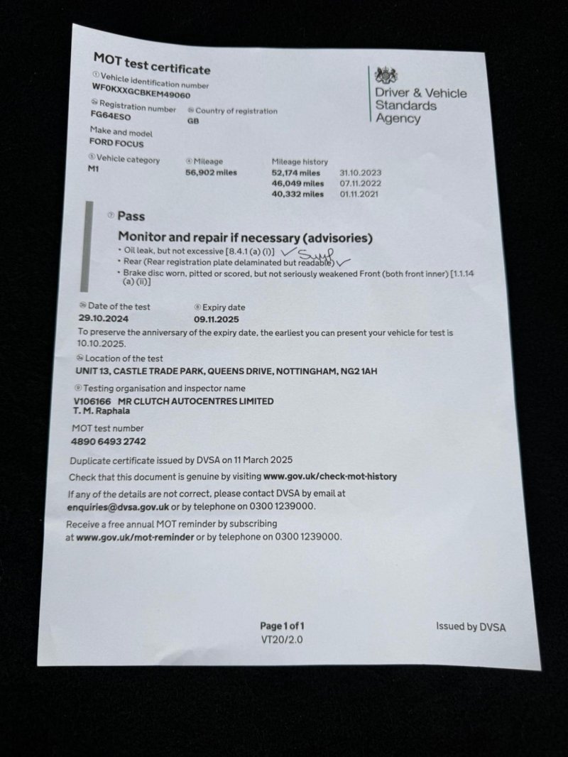 FORD FOCUS 1.0T EcoBoost Titanium X Euro 5 (s/s) 5dr 2014