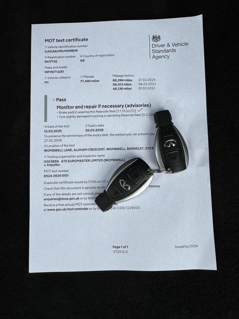 INFINITI Q30 1.5d SE Euro 6 (s/s) 5dr 2017