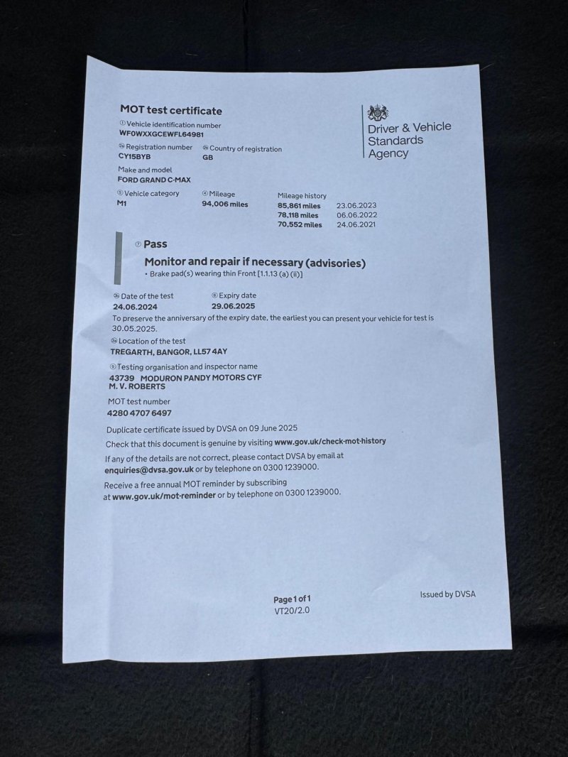 FORD GRAND C-MAX 1.5 TDCi Titanium Euro 6 (s/s) 5dr 2015
