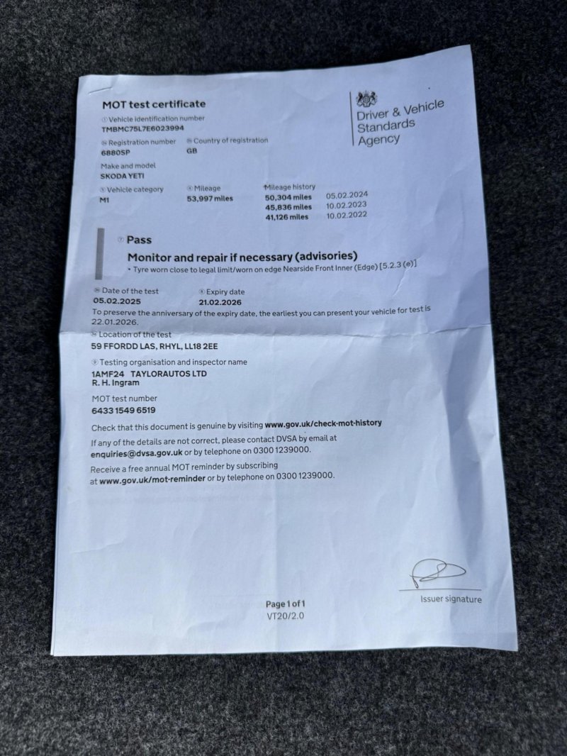 SKODA YETI 2.0 TDI S Outdoor 4WD Euro 5 5dr 2014