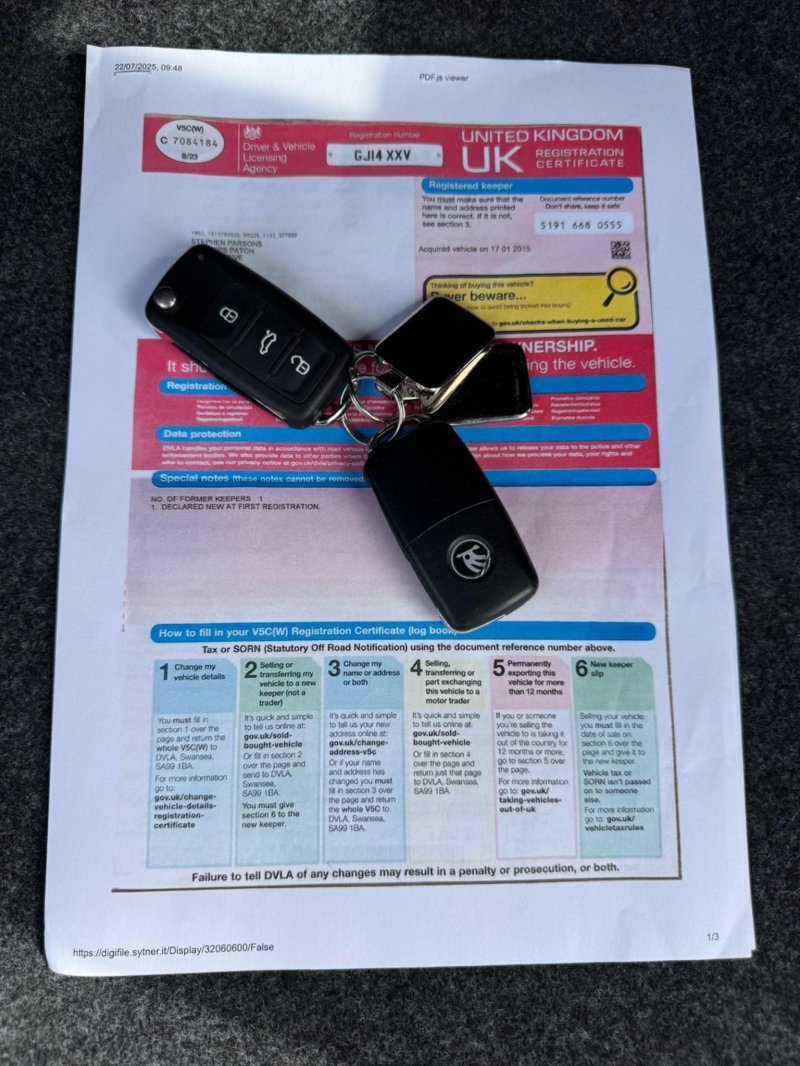 SKODA YETI 2.0 TDI S Outdoor 4WD Euro 5 5dr 2014