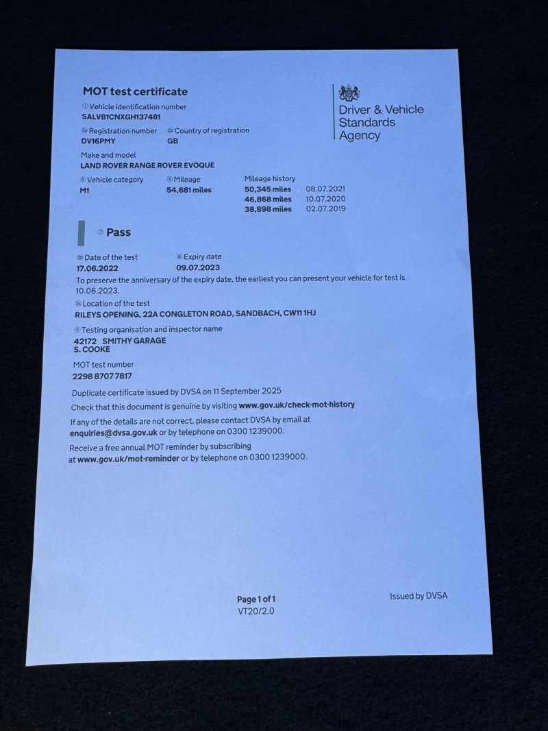 LAND ROVER RANGE ROVER EVOQUE 2.0 eD4 SE Tech FWD Euro 6 (s/s) 3dr 2016