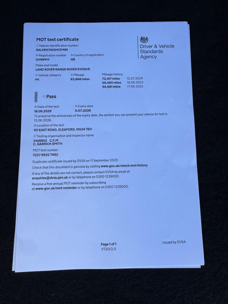 LAND ROVER RANGE ROVER EVOQUE 2.0 eD4 SE Tech FWD Euro 6 (s/s) 3dr 2016